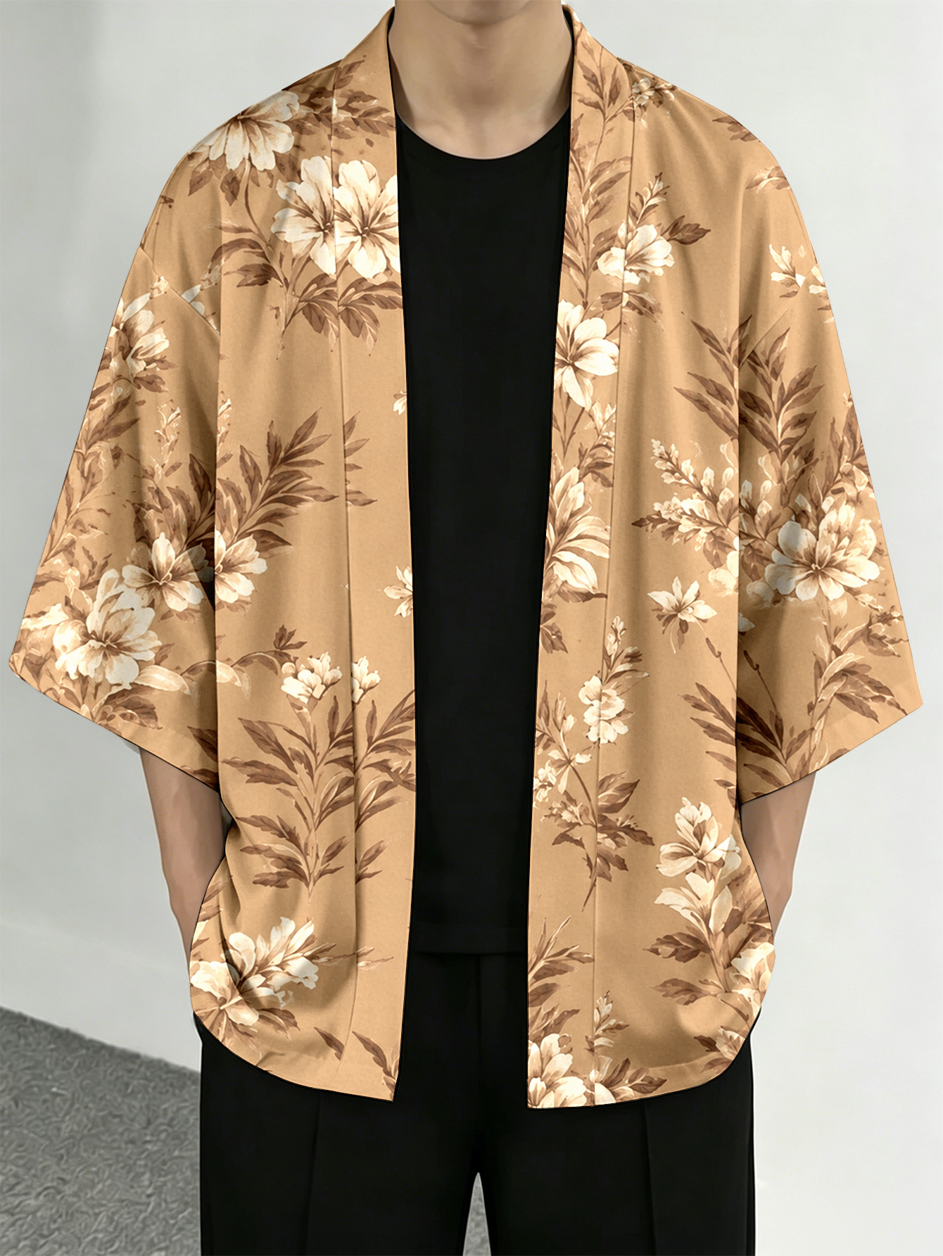 Resort Shirt Floral - Men's casual top Floral Leaf Pattern