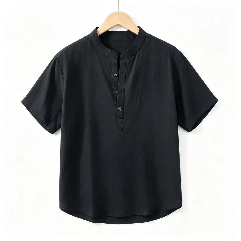 Summer Mens Short Sleeve Shirt - Linen Shirt Breathable incelemesi ve fiyatı