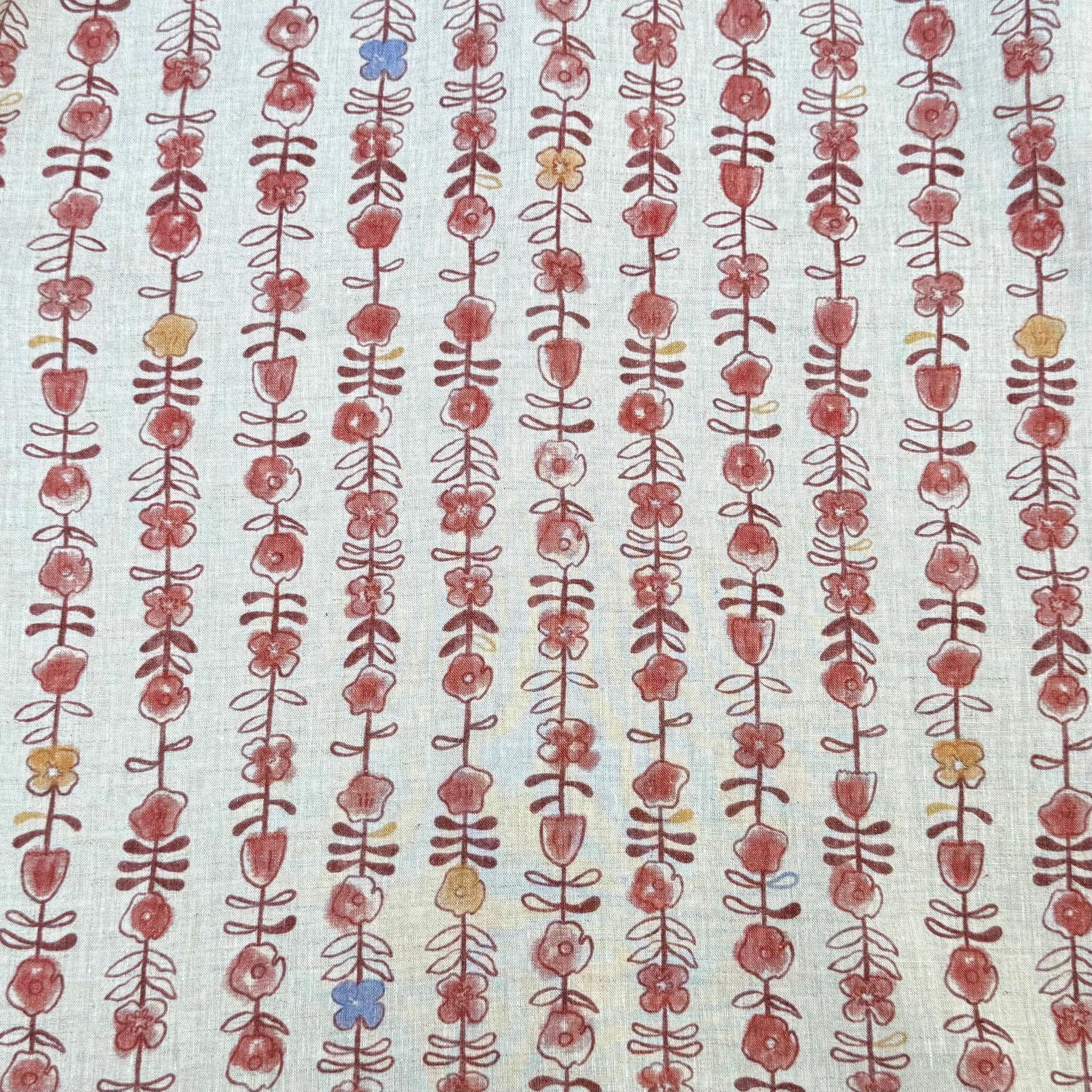 1yard Unique flowers print fab - Linen Shirt Breathable incelemesi ve fiyatı