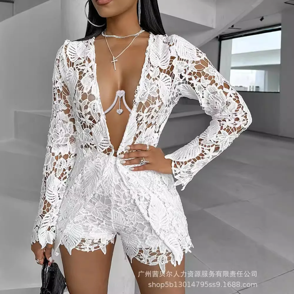 Women Sexy Short Sets Hollow O - Linen Shirt Breathable incelemesi ve fiyatı