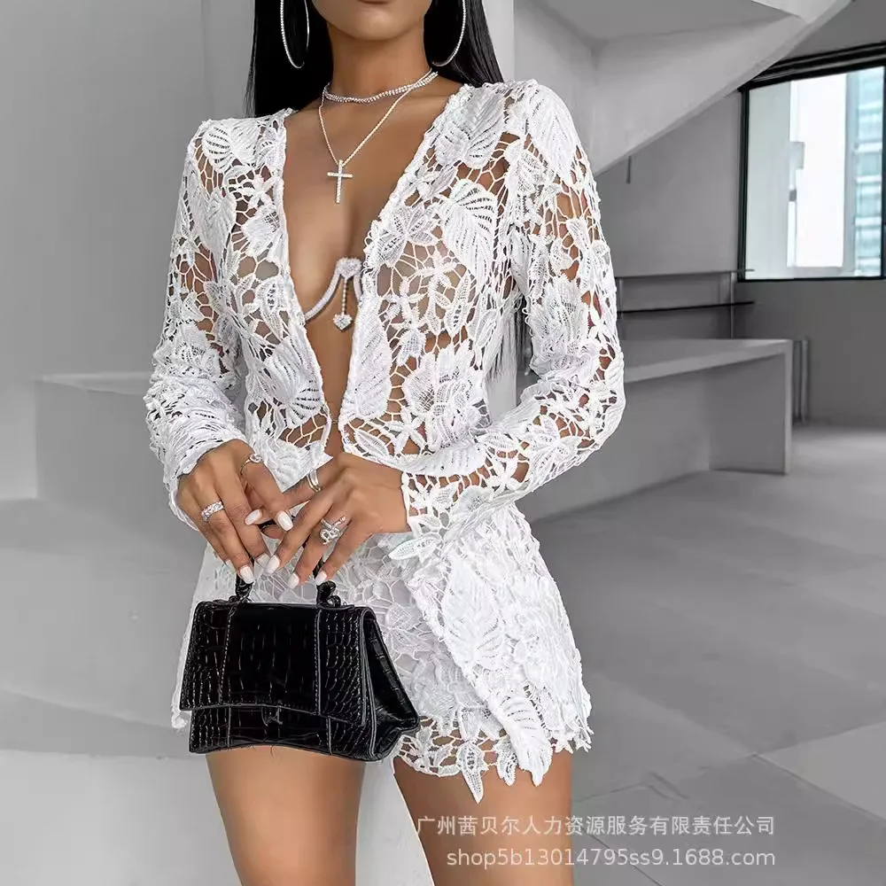 Women Sexy Short Sets Hollow O - Linen Shirt Breathable incelemesi ve fiyatı