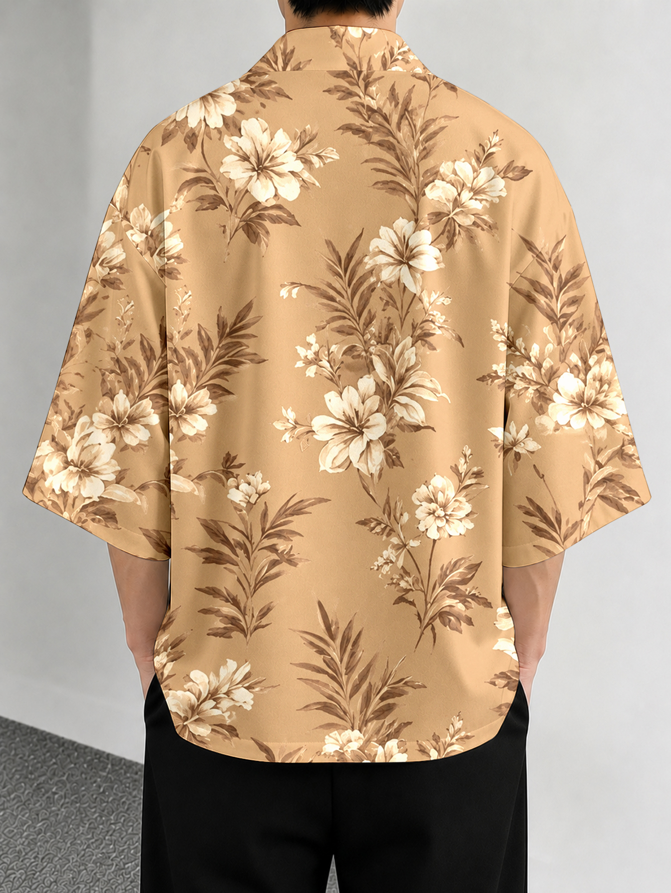 Men's casual top  Floral Leaf  - Resort Shirt Floral incelemesi ve fiyatı