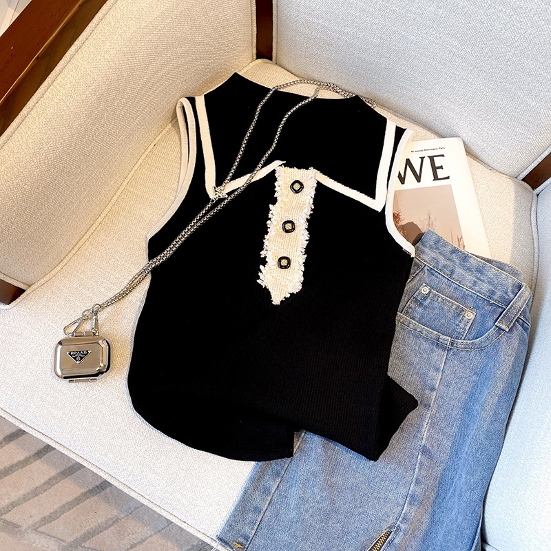 Slim Fit Knitted Vest Women's  - Shirt Camp Collar incelemesi ve fiyatı