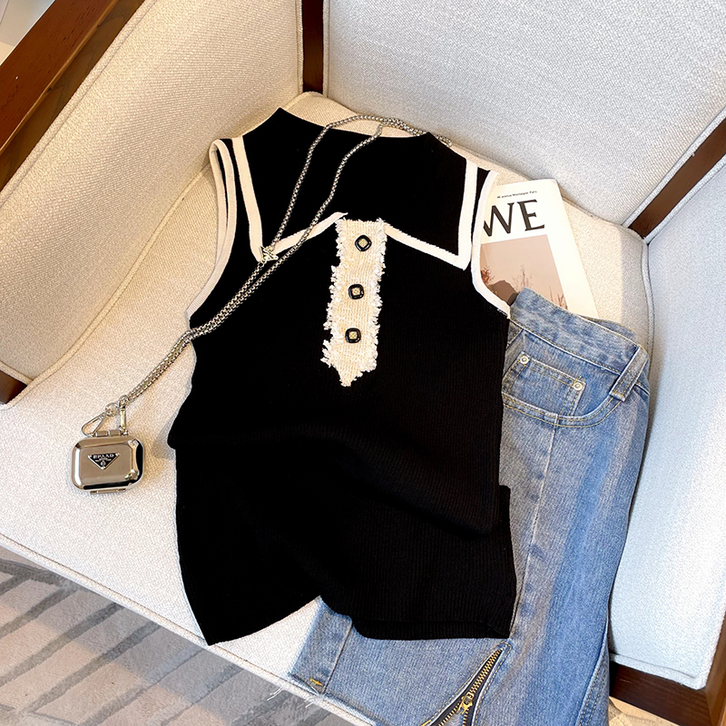Slim Fit Knitted Vest Women's  - Shirt Camp Collar incelemesi ve fiyatı