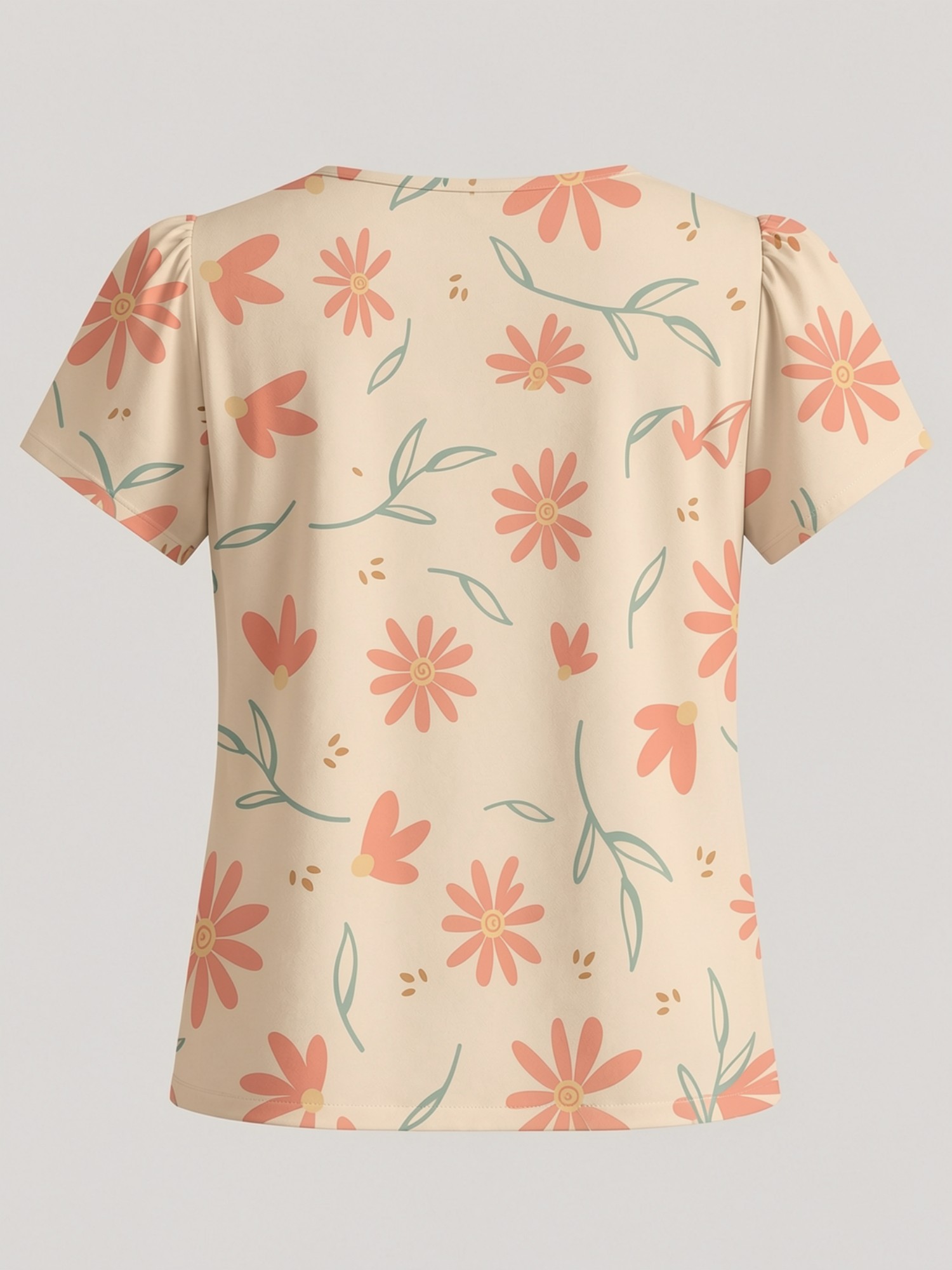2026 New Women's Round Neck El - Resort Shirt Floral incelemesi ve fiyatı