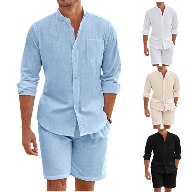 Simple Casual Men's Cotton Lin - Linen Shirt Breathable incelemesi ve fiyatı