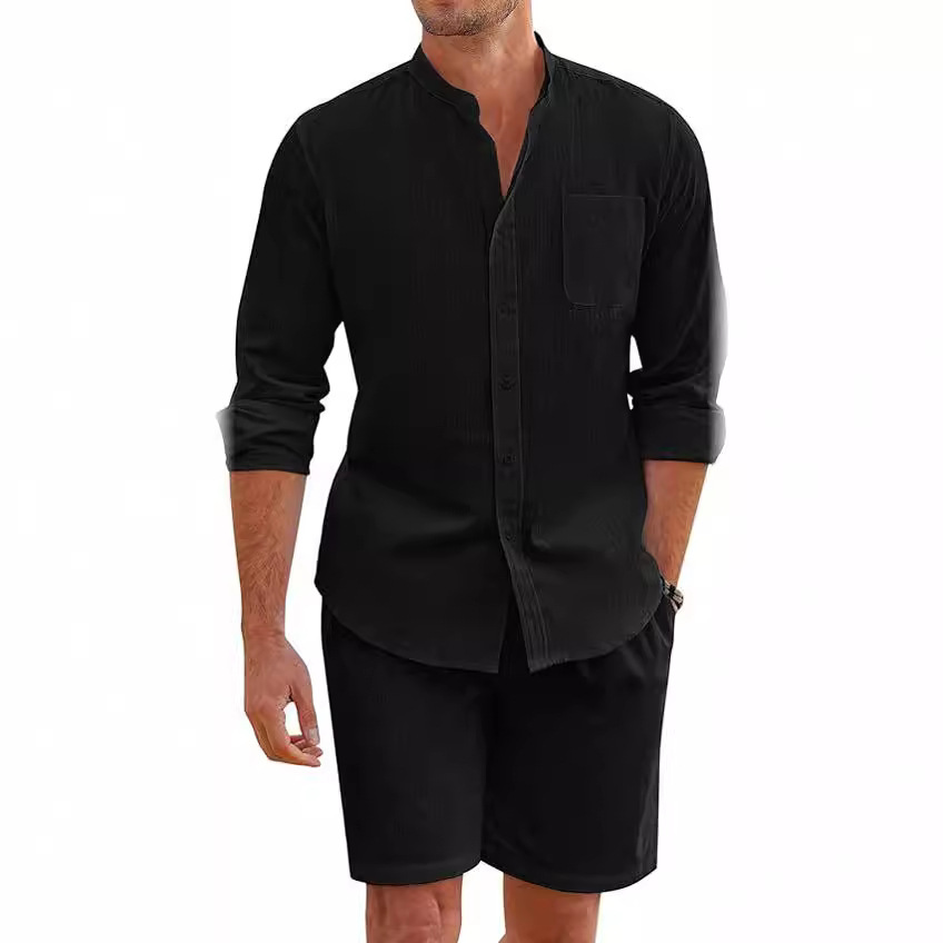 Simple Casual Men's Cotton Lin - Linen Shirt Breathable incelemesi ve fiyatı