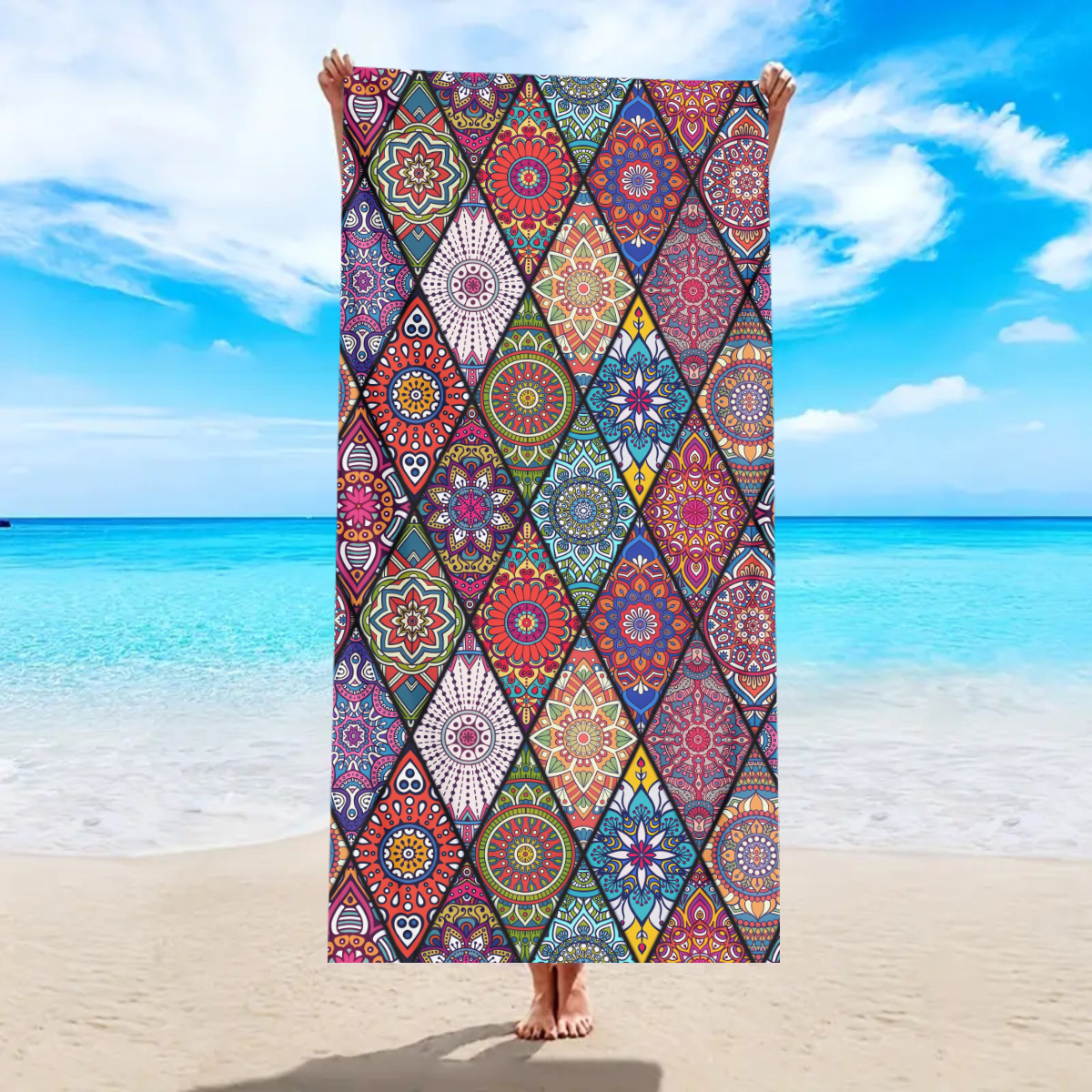 1pc Bohemian Large Beach Towel - Beach Towel Large incelemesi ve fiyatı