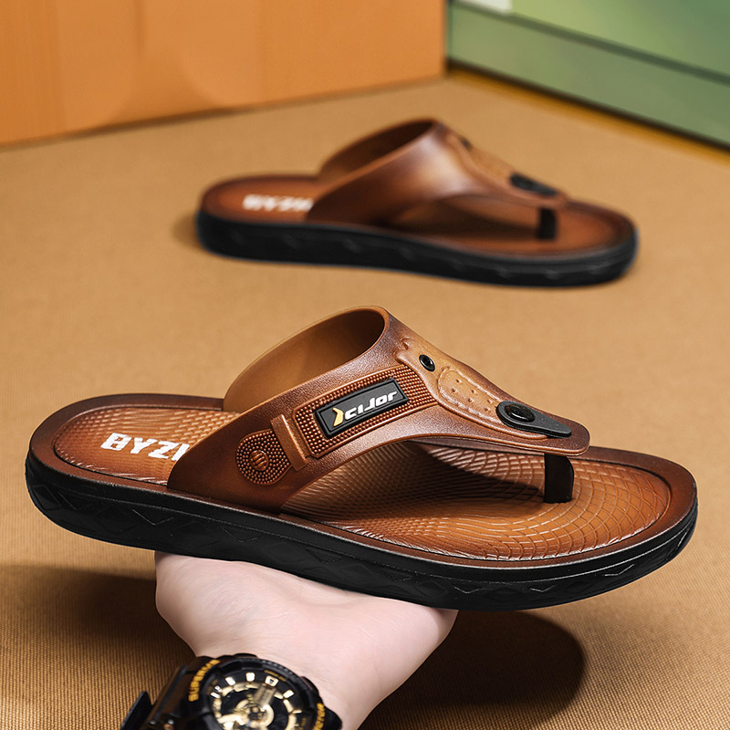 Beach Slippers Casual Outdoor  - Flip Flop Leather Men incelemesi ve fiyatı