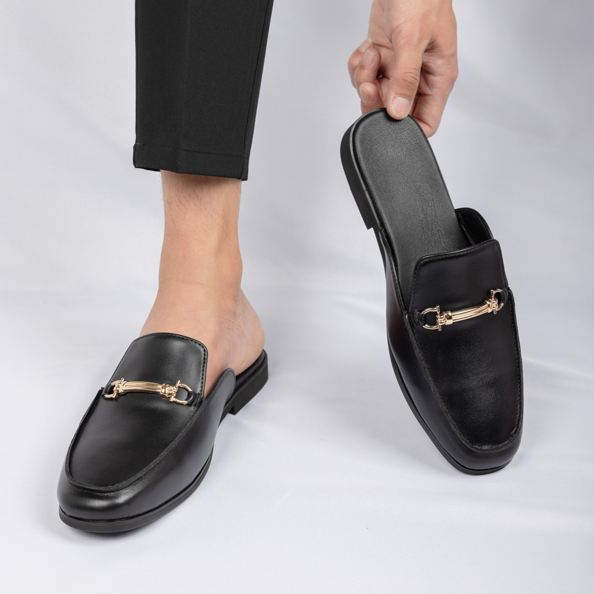 Fashion Men's Slip-on Half Sli - Flip Flop Leather Men incelemesi ve fiyatı