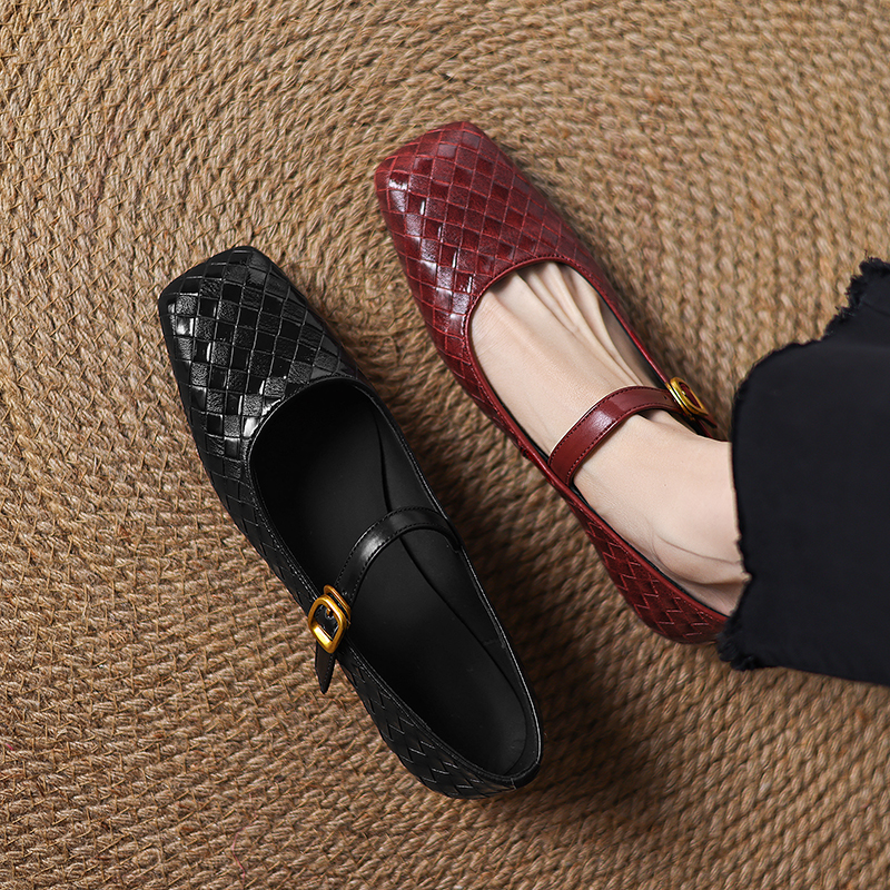 Woven Flat Bottom Mary Jane Wo - Casual Sandal Leather incelemesi ve fiyatı