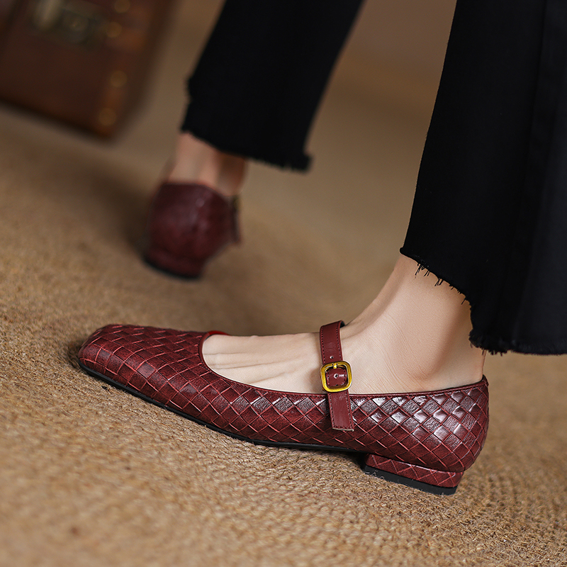 Woven Flat Bottom Mary Jane Wo - Casual Sandal Leather incelemesi ve fiyatı