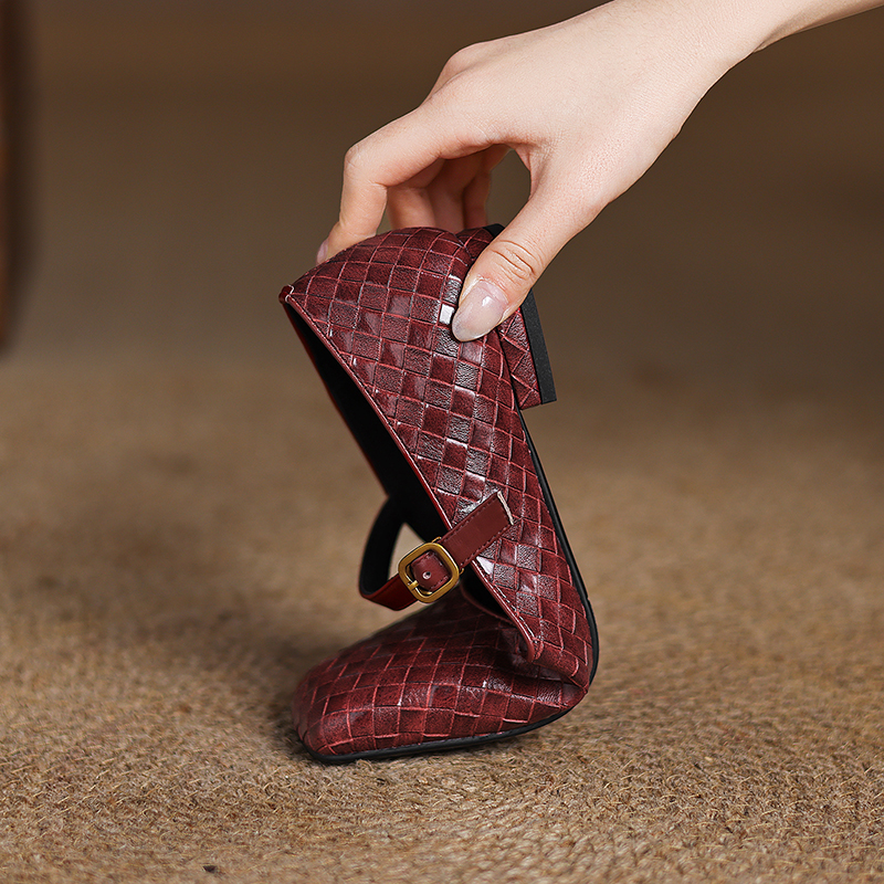 Woven Flat Bottom Mary Jane Wo - Casual Sandal Leather incelemesi ve fiyatı