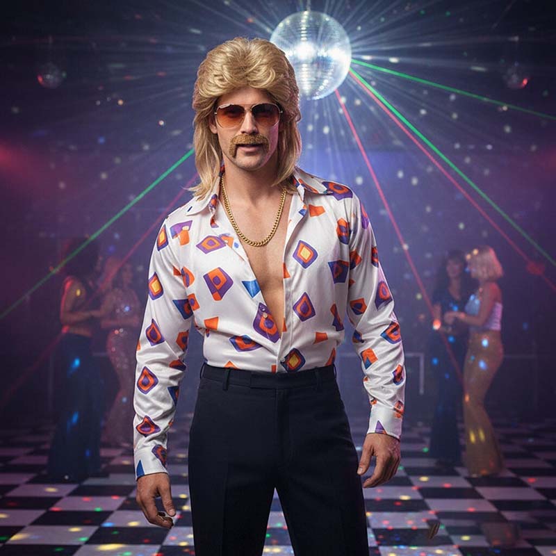 80s Disco Synthetic Wig Set Go - Sunglass Retainer Cord incelemesi ve fiyatı
