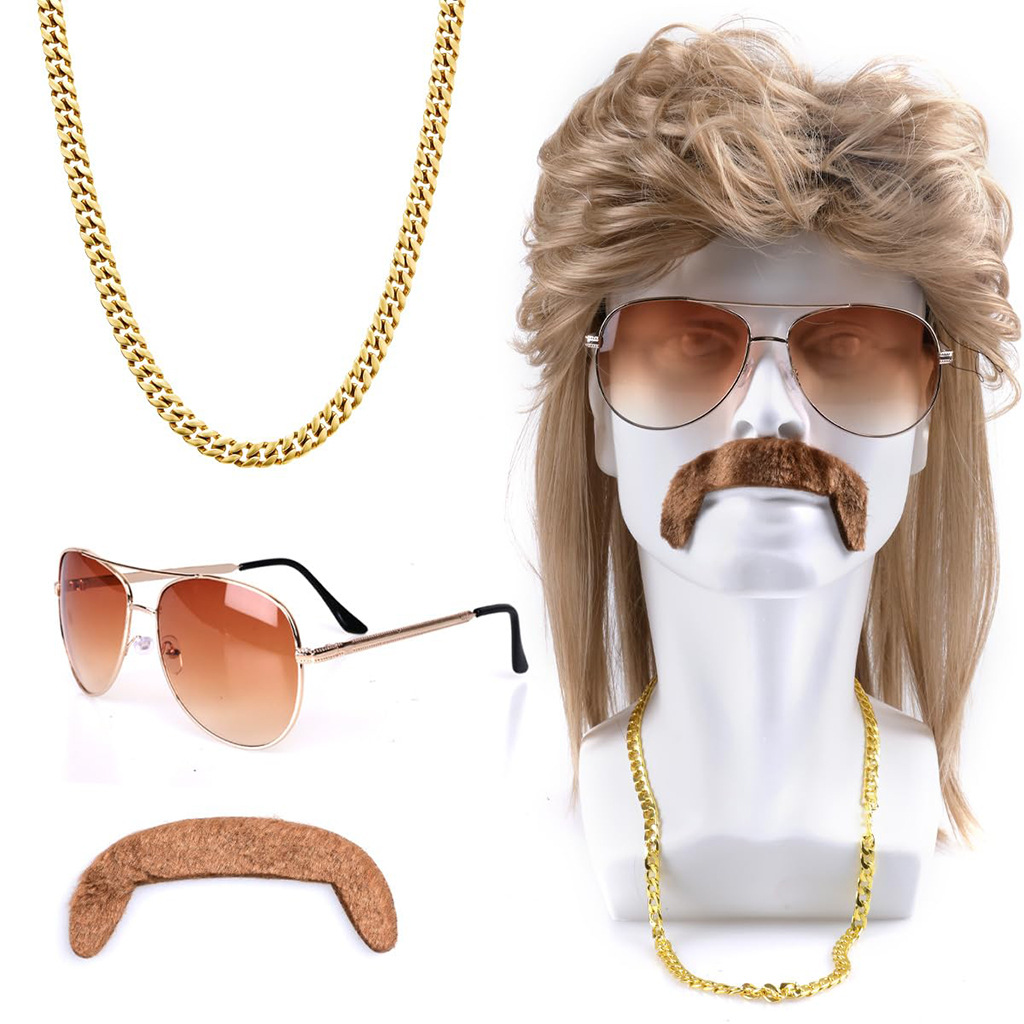 80s Disco Synthetic Wig Set Go - Sunglass Retainer Cord incelemesi ve fiyatı