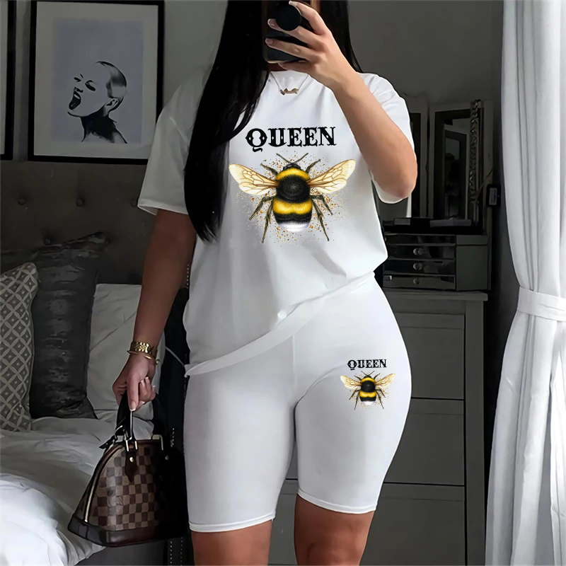 Women Two Piece Set Summer Sho - Tee Graphic Print incelemesi ve fiyatı