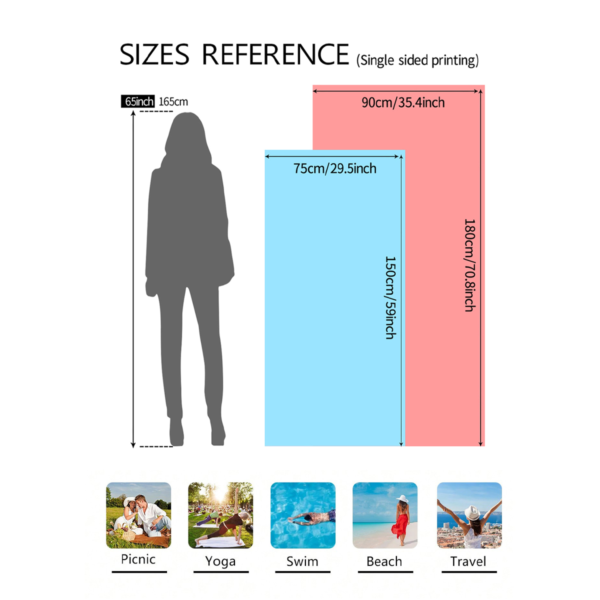 1pc fashionable colorful strip - Beach Towel Large incelemesi ve fiyatı