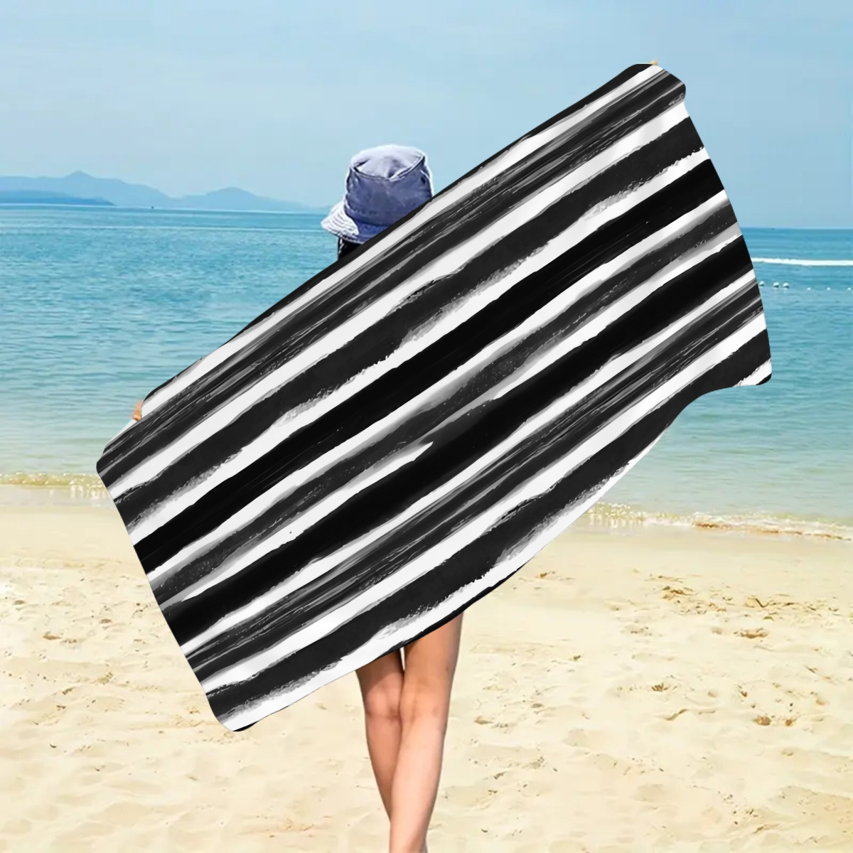 1pc fashionable colorful strip - Beach Towel Large incelemesi ve fiyatı