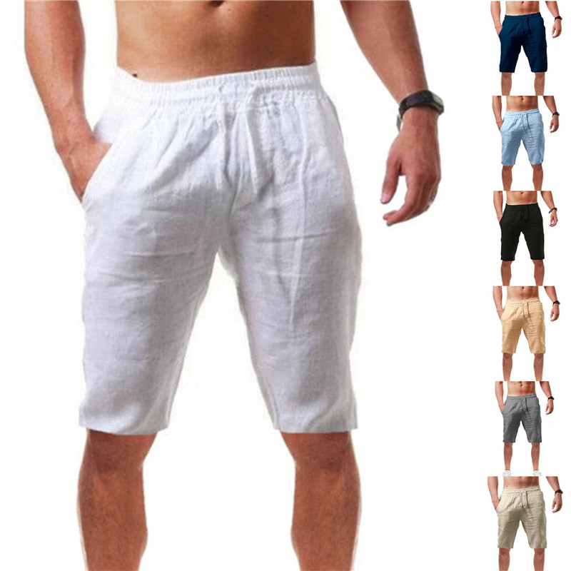 2026 new Men's Cotton Shorts P - Short Linen Drawstring incelemesi ve fiyatı