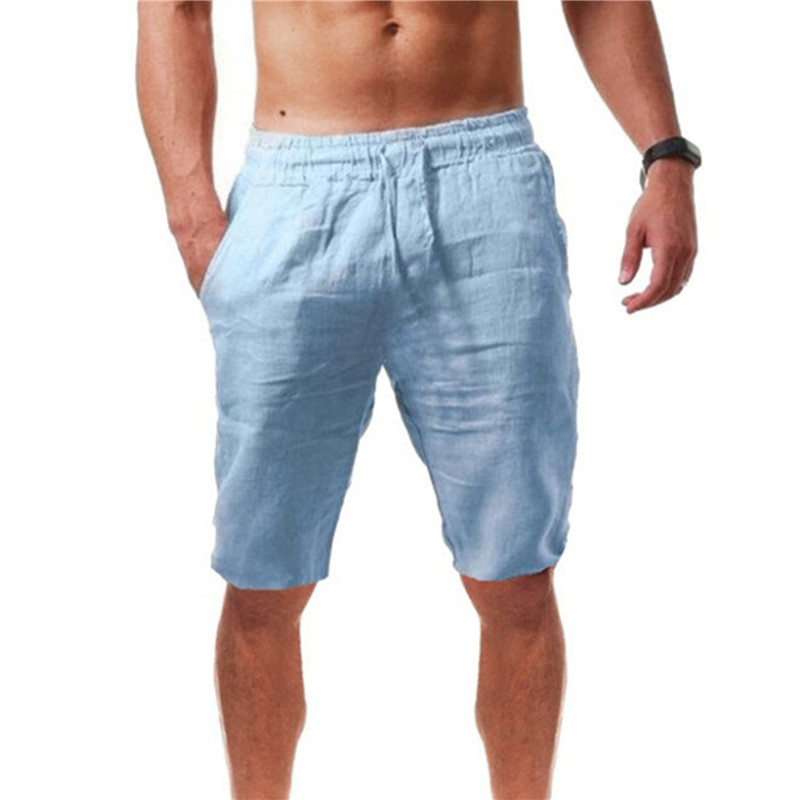 2026 new Men's Cotton Shorts P - Short Linen Drawstring incelemesi ve fiyatı