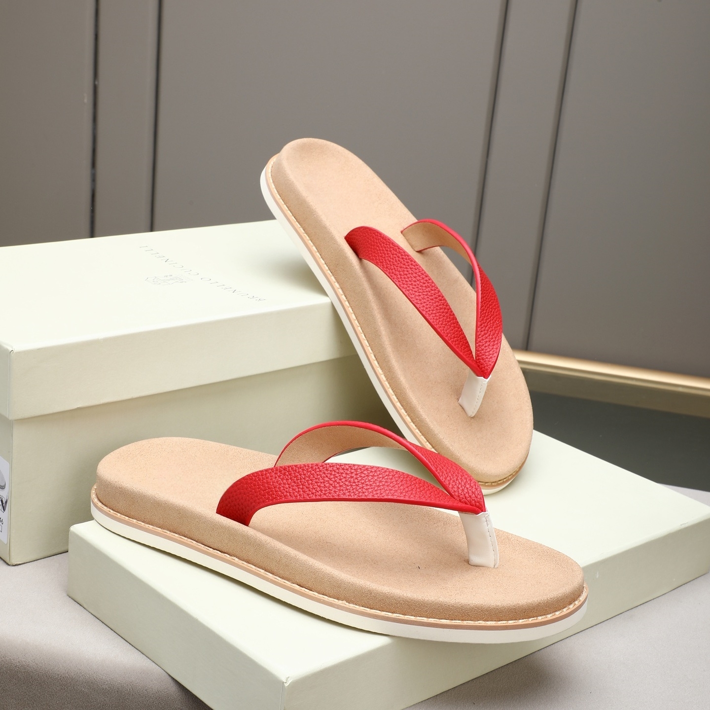 Luxury Brand Genuine Leather S - Flip Flop Leather Men incelemesi ve fiyatı