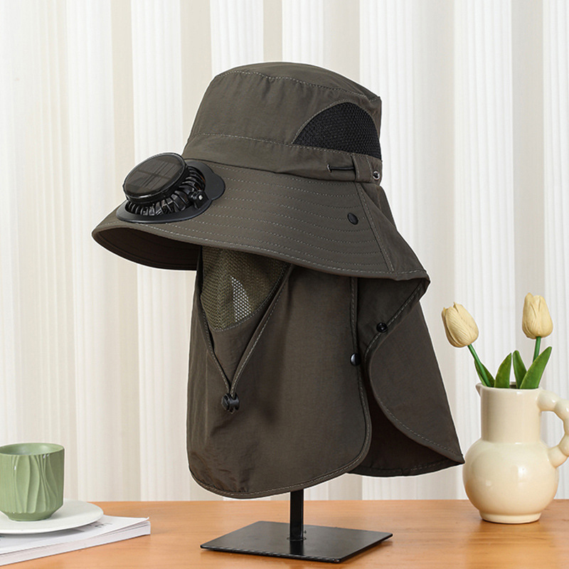Men Wide Brim Solar Fan Hat wi - Bucket Hat Straw incelemesi ve fiyatı