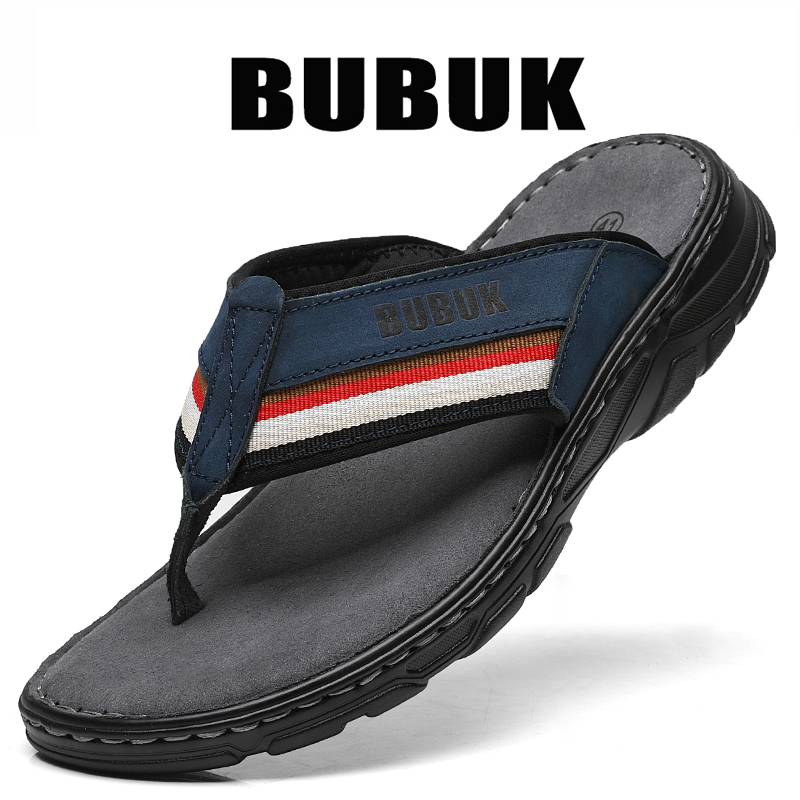 Bubuk Men's First-Layer Cowhid - Flip Flop Leather Men incelemesi ve fiyatı