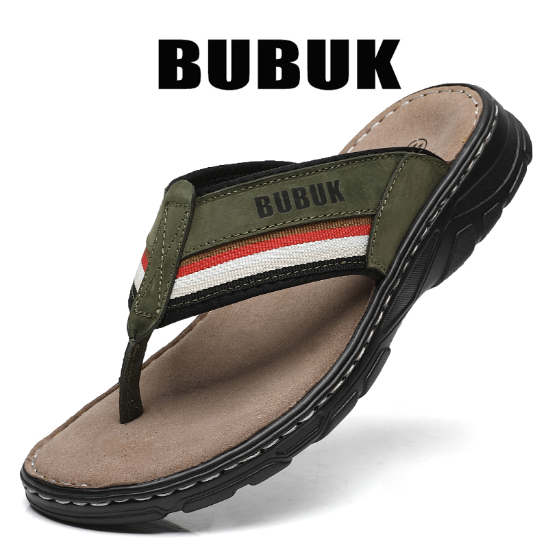 Bubuk Men's First-Layer Cowhid - Flip Flop Leather Men incelemesi ve fiyatı
