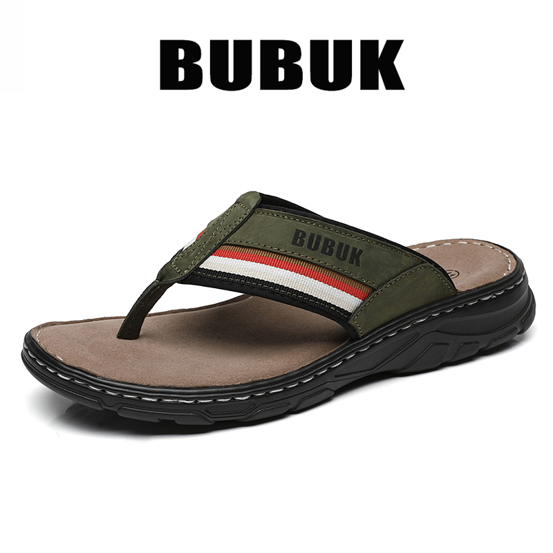 Bubuk Men's First-Layer Cowhid - Flip Flop Leather Men incelemesi ve fiyatı