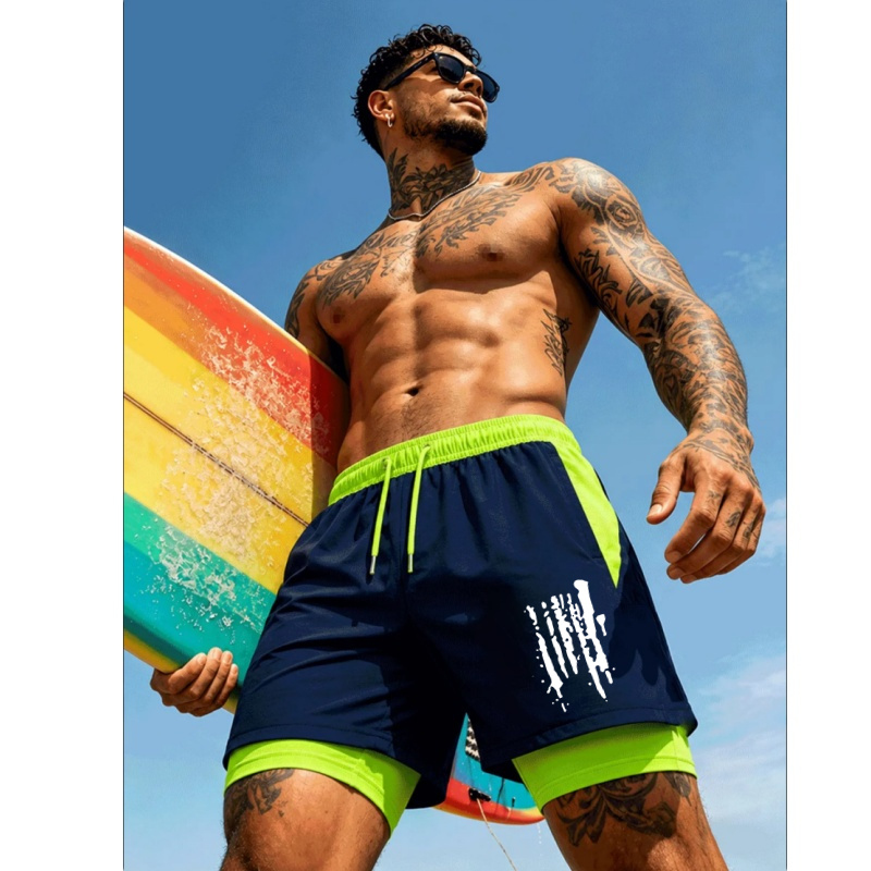 Men'S Two-In-One Double Layer  - Trunks Board Surf incelemesi ve fiyatı