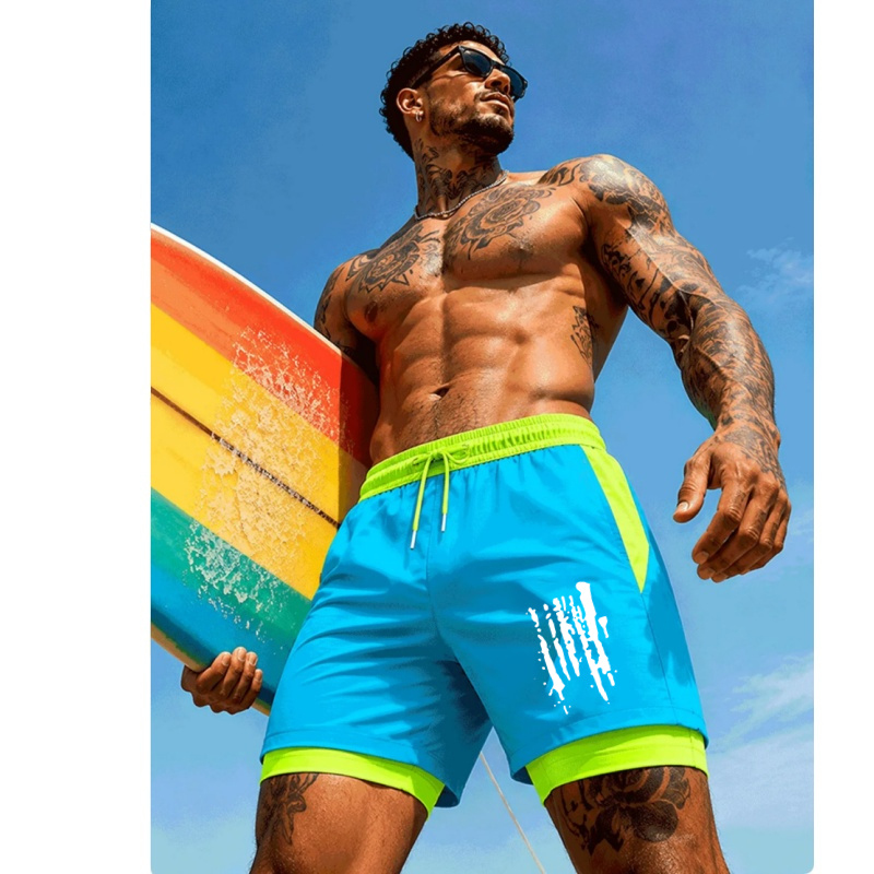 Men'S Two-In-One Double Layer  - Trunks Board Surf incelemesi ve fiyatı