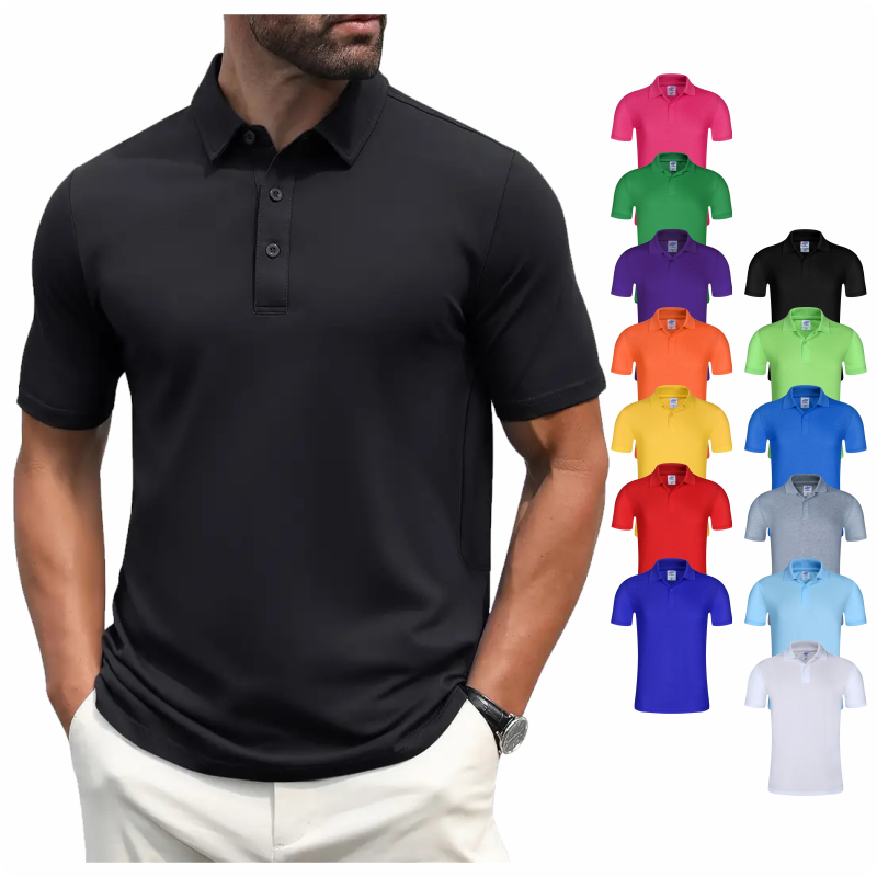 Men's Summer Solid Color Lapel - Polo Shirt Pique incelemesi ve fiyatı