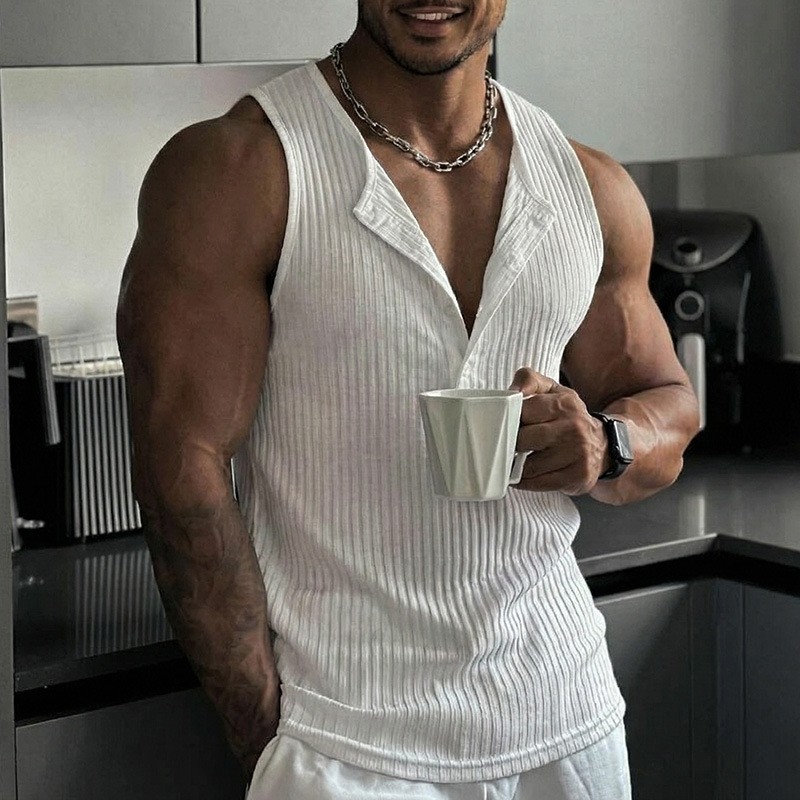 Sporty Tank Top Solid Color Cr - Tank Top Muscle incelemesi ve fiyatı