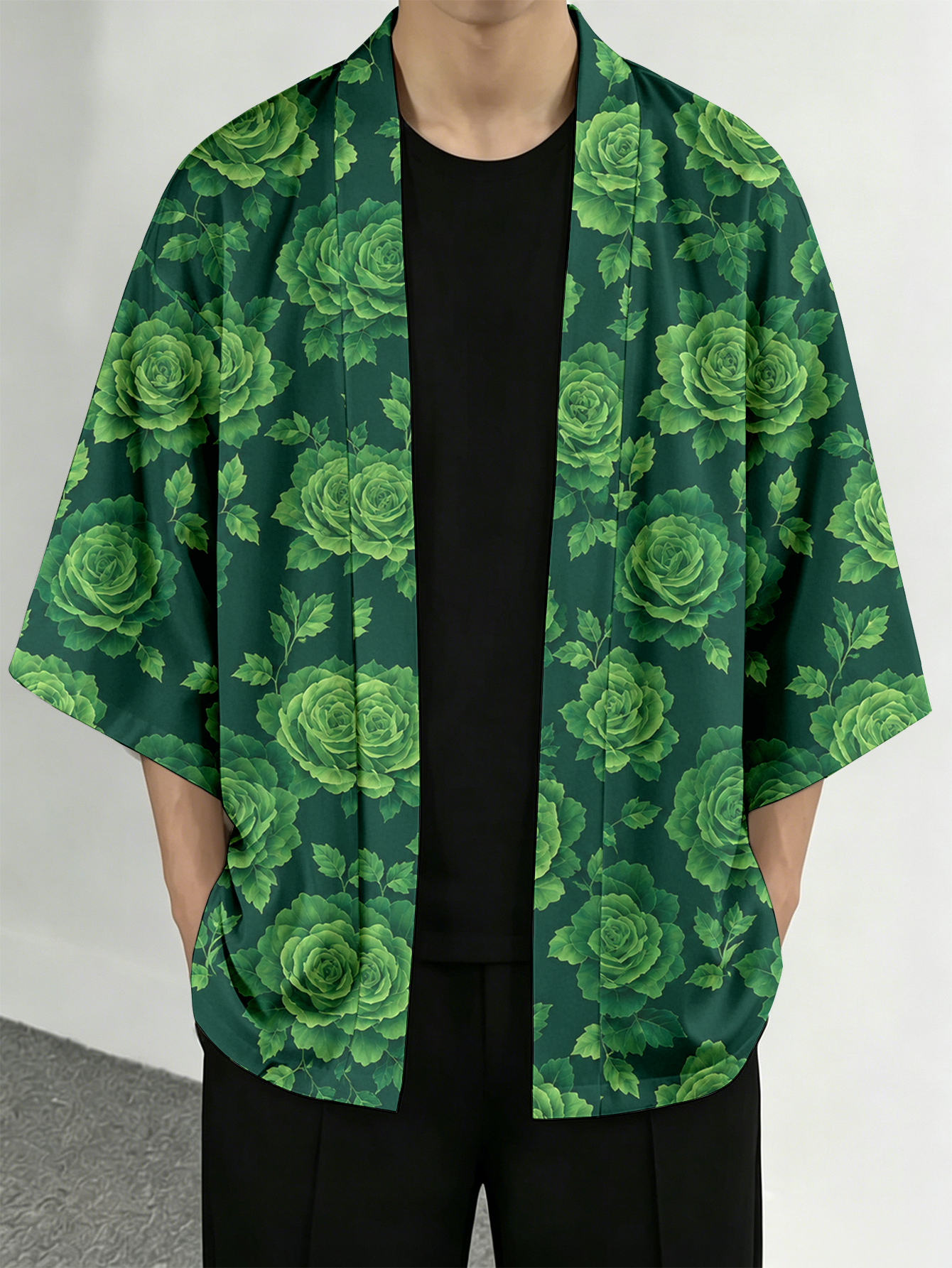 Men's casual top Green Rose Le - Resort Shirt Floral incelemesi ve fiyatı