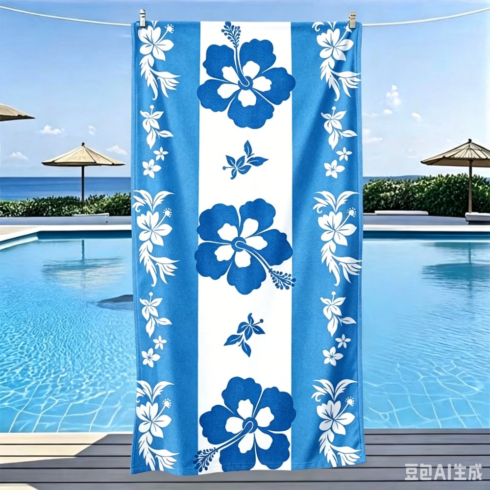 Large Pink Hibiscus Print Beac - Beach Towel Large incelemesi ve fiyatı